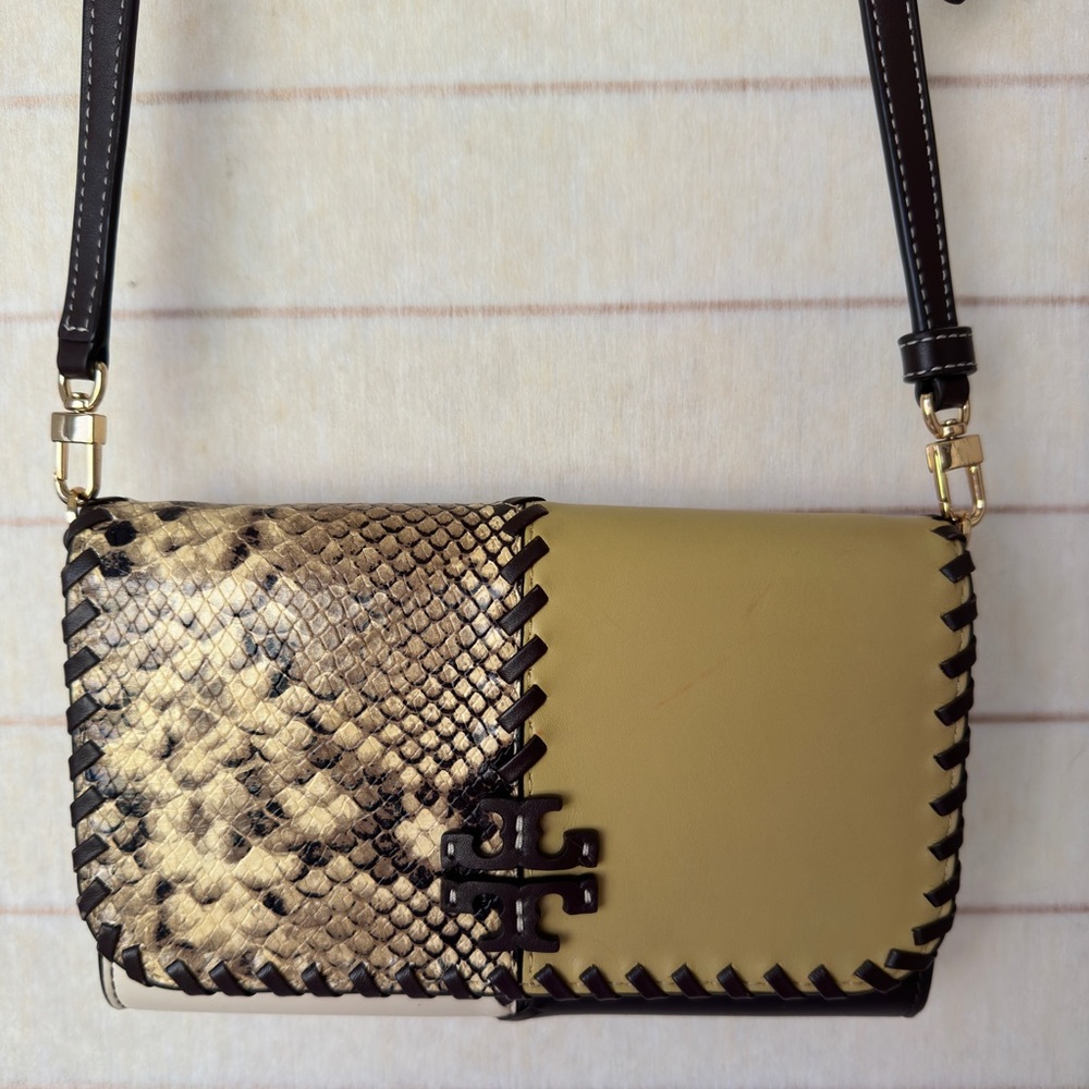 Unique Tory Burch Snakeskin Purse & Wallet Duo